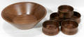 120586 CONTEMPORARY WALNUT SALAD BOWL SET 15  5