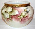110556 FRENCH LIMOGES BEE  FLORAL PORCELAIN VASE