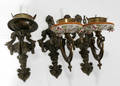 110544 ITALIAN CAPO DE MONTE SPELTER SCONCES