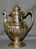 102612 VICTORIAN SILVERPLATE COFFEE POT