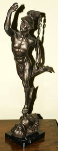 102598 SPELTER FIGURE OF MERCURY