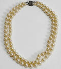 091533 FAUX PEARL NECKLACE W STERLING CLASP