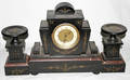 091509 FRENCH MARBLE CLOCK GARNITURE