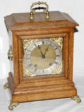 091504 BRASS  OAK BRACKET STYLE CLOCK