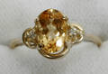 090505 IMPERIAL TOPAZ DIAMOND  YELLOW GOLD RING