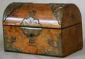 092512 BURL WALNUT HUMPBACK CHEST H48 W65 D35