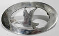 112554 STERLING BUCKLE W GOOSE IN FLIGHT