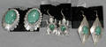 112541 NAVAHO STERLING MALACHITE EARRINGS