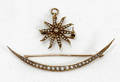 102635 ANTIQUE YELLOW GOLD SEED PEARL PINS