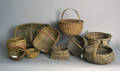 Ten early woven baskets