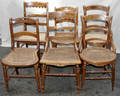 092519 EARLY AMERICAN STYLE WALNUT SIDE CHAIRS