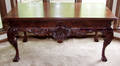 092497 CHIPPENDALE STYLE TEAKWOOD LIBRARY TABLE
