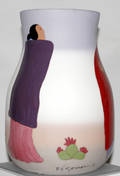 092511 RC GORMAN PAINTED CERAMIC VASE