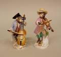Two Meissen Monkey Musicians