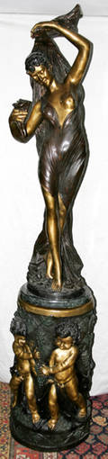 11013 BRONZE ALLEGORICAL SCULPTURE  BRONZE BASE