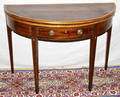 11042 MAHOGANY  INLAID SATINWOOD FLIPTOP CONSOLE