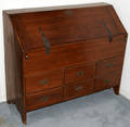 10020 AMERICAN ANTIQUE PINE DROP FRONT DESK L 45