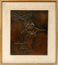 10038 VINCENZO CENTRACCHIO BRONZE PLAQUE ARBUSTO