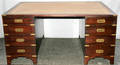 10005 ORIENTAL STYLE MAHOGANY PARTNERS DESK W 62
