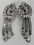 121035 4 CT TW DIAMOND PLATINUM EARRINGS