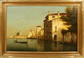 121055 PARCEL OIL ON CANVAS VENETIAN CANAL SCENE