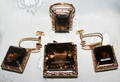 120054 E INDIAN GOLD TOPAZ EARRINGS PENDANT  RING