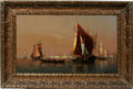 112015 FELIX FRANCOIS ZIEM OIL ON BOARD SCHOONERS