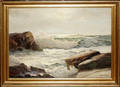 112003 ROBERT W WOOD OIL ON CANVAS SEASCAPE