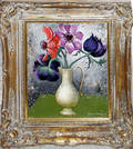 111023 PIERRE HENRY OIL ON CANVAS FLEURS