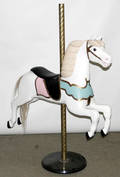110033 PAINTED WOOD CAROUSEL HORSE