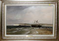 102009 GEORGE BONFIELD OIL ON CANVAS STRANDED SHIP