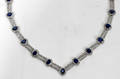 102060 WHITE GOLD SAPPHIRE  DIAMOND NECKLACE