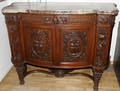 102041 ITALIAN STYLE MAHOGANY MARBLE TOP SERVER