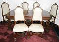 102038 ITALIAN STYLE MAHOGANY TABLE  SIDE CHAIRS