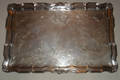 102054 HANDMADE STERLING SILVER ENGRAVED SERVING TRAY