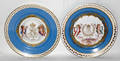 101031 SEVRES PORCELAIN PLATES DECORATED W PUTTI