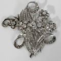 100015 ANTIQUE DIAMOND  PLATINUM BROOCH