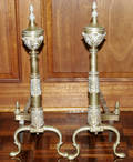 100054 BRONZE ANDIRONS