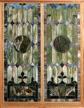 100042 STAINED  LEADED GLASS WINDOWS