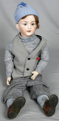093027 BISQUE HEAD  MACHEWOOD BODY BOY DOLL