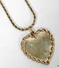 091008 YELLOW GOLD HEART PENDANT  CHAIN