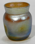 091025 LC TIFFANY FAVRILE GLASS MINIATURE VASE