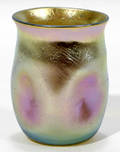 091022 L C TIFFANY FAVRILE GLASS MINIATURE VASE