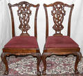 091048 CHIPPENDALE STYLE MAHOGANY SIDE CHAIRS