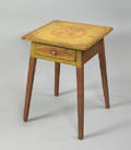 Pennsylvania painted poplar and pine one drawer stand ca 1820