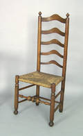 Pennsylvania fiveslat maple ladderback side chair mid 18th c
