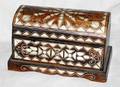 031104 SYRIAN MOTHEROFPEARL BOX W DOMED COVER