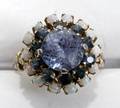061070 14KT GOLD 2CT SAPPHIRE  OPAL RING