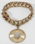 041105 GOLD OPENWORK STYLE BRACELET W PENDANT L78
