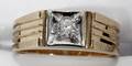 061107 14KT GOLD  2CT DIAMOND GENTLEMANS RING